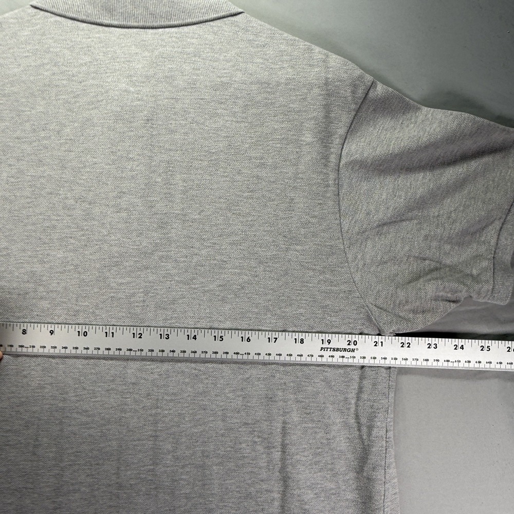 Lacoste Polo Shirt Mens 6 Gray Short Sleeve Cotton Alligator Crocodile - Picture 8 of 9